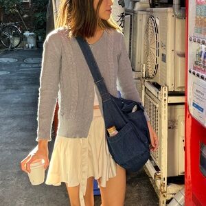 Vintage Grey Lacoste Crew Neck Cardigan